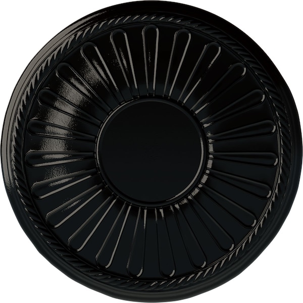 Ekena Millwork Leandros Ceiling Medallion (Fits Canopies up to 6 3/8"), 19 7/8"OD x 1 1/4"P, Black Pearl CM22LNBPS - main